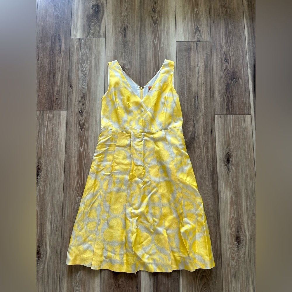 Tory Burch womens edyn silk blend midi dress size 10 - Picture 2 of 7